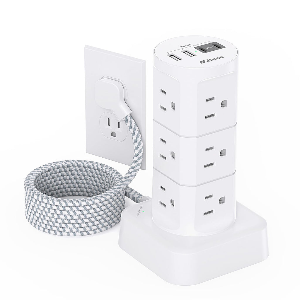 !2 Outlet Surge Protector Power Strip - Dorm Essential