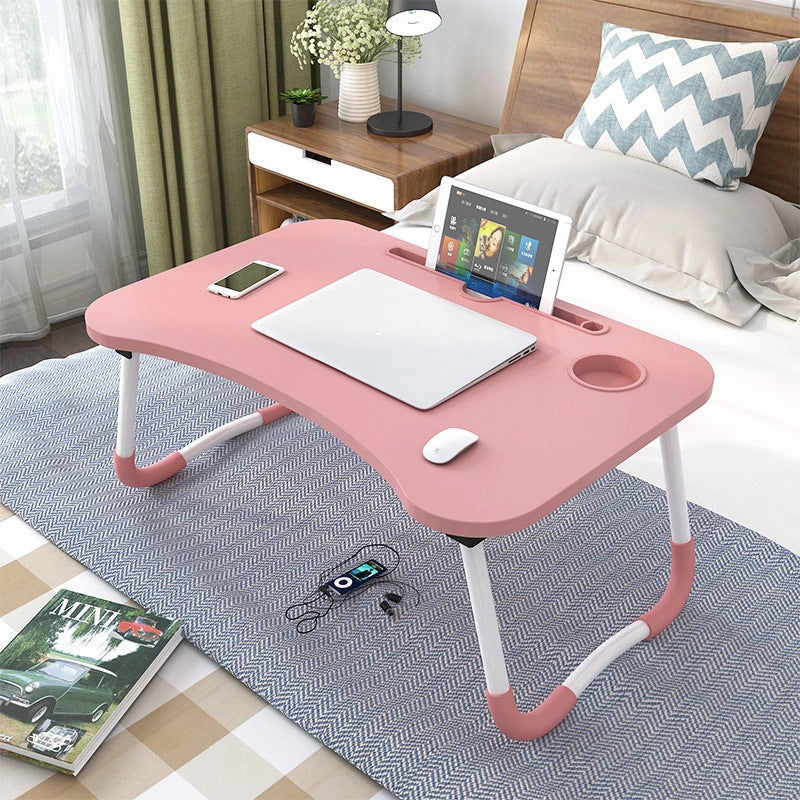 Foldable Laptop Desk with Cup Holder & Card Slot