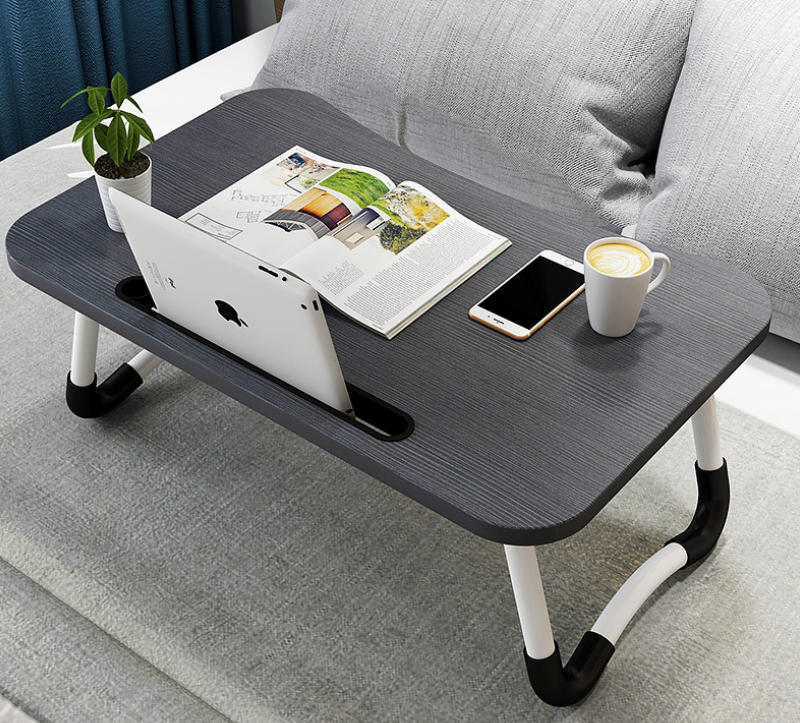 Foldable Laptop Desk with Cup Holder & Card Slot