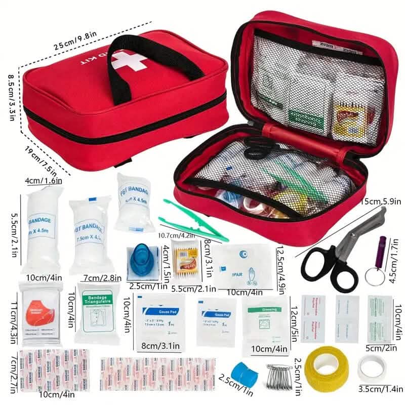 184-Piece First Aid Kit – Dorm Room & College Essential