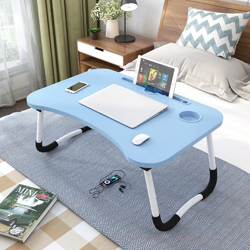 Foldable Laptop Desk with Cup Holder & Card Slot