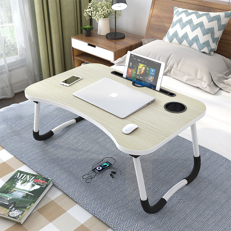 Foldable Laptop Desk with Cup Holder & Card Slot