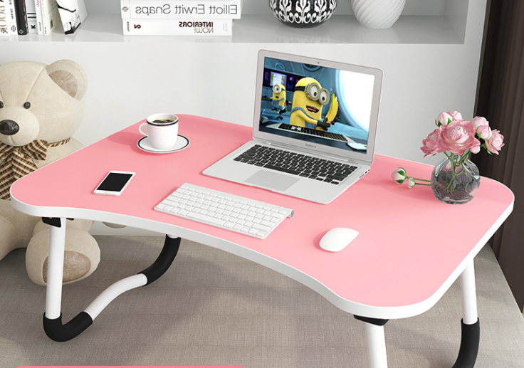 Foldable Laptop Desk with Cup Holder & Card Slot