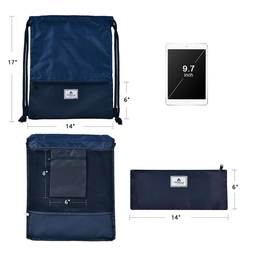 Foldable Drawstring Backpack – Lightweight College Bag for Campus & Gym