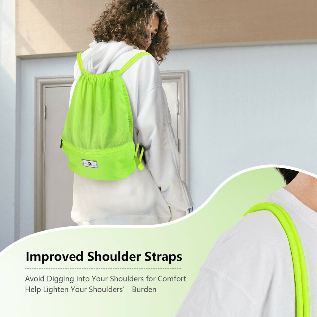 Foldable Drawstring Backpack – Lightweight College Bag for Campus & Gym