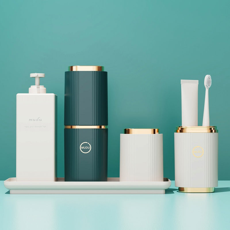 Toiletry Set with Covered Toothbrush Holder Perfect for Dorm and Shared Bathrooms