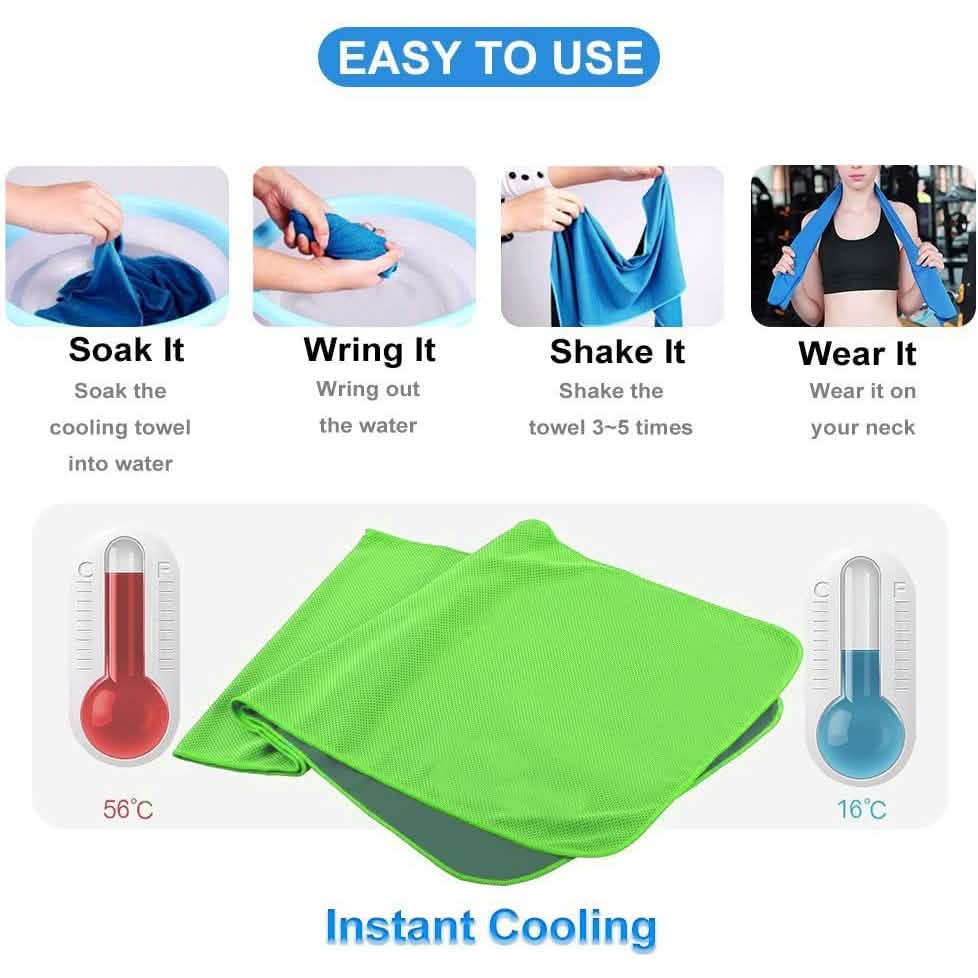 Cooling Towels for College Students – 4-Pack for Gym, Outdoor & Campus Life