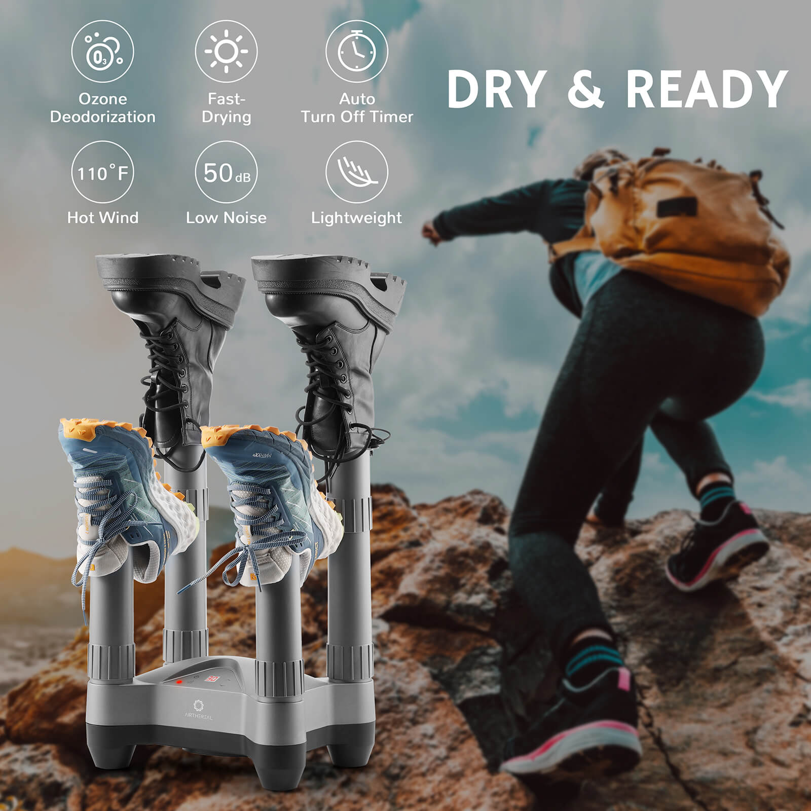 Shoe & Boot Dryer with Ozone Deodorizer — For the Busy Athlete