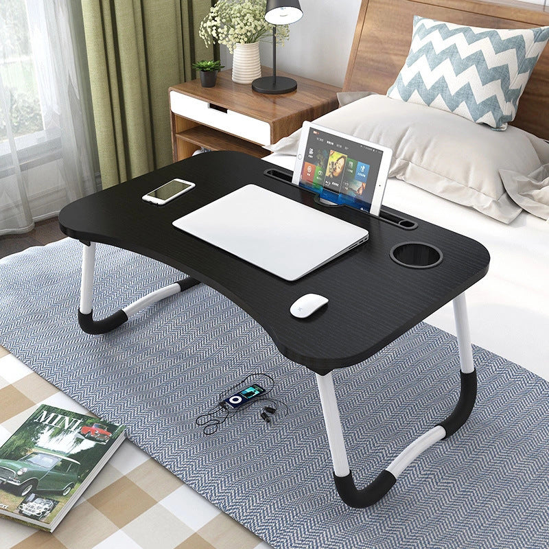 Foldable Laptop Desk with Cup Holder & Card Slot