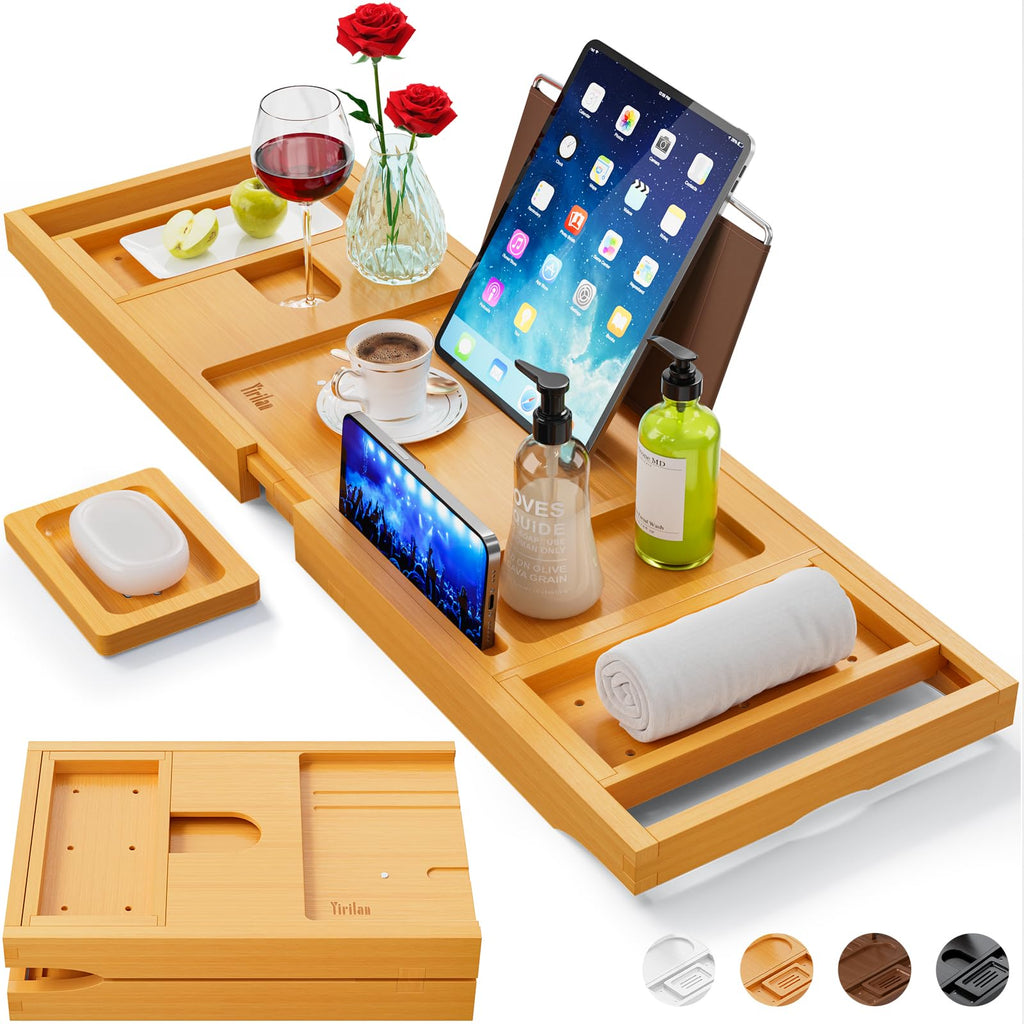 Expandable Bathtub Tray Caddy — The Ultimate Unwind After a Long Day of Classes