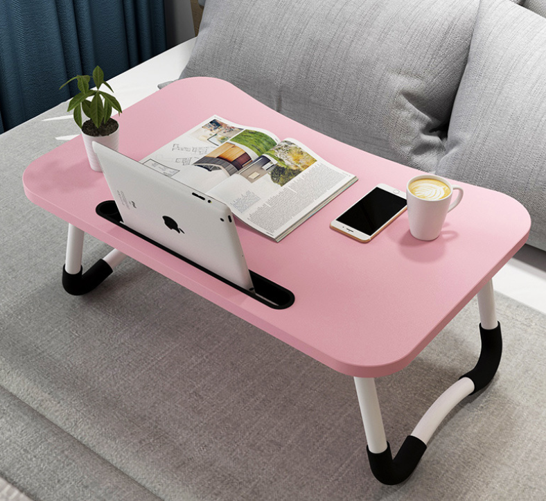 Foldable Laptop Desk with Cup Holder & Card Slot
