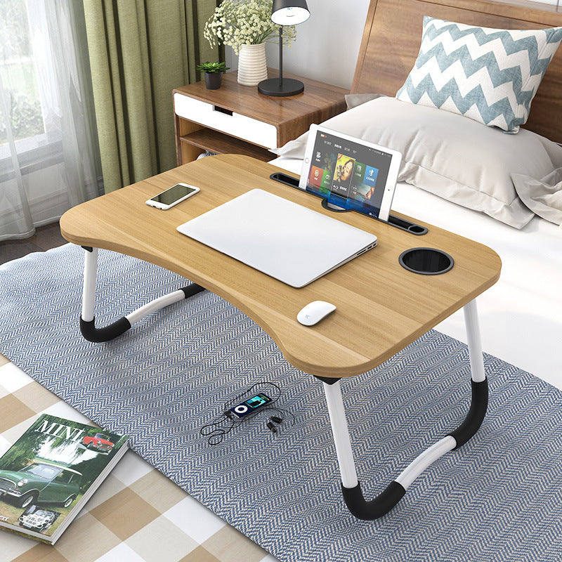 Foldable Laptop Desk with Cup Holder & Card Slot