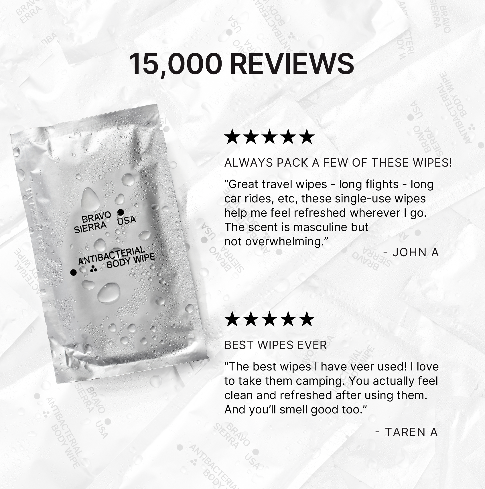 Antibacterial Body Wipes for Athletes – 10-Pack Head-to-Toe Cleansing Wipes