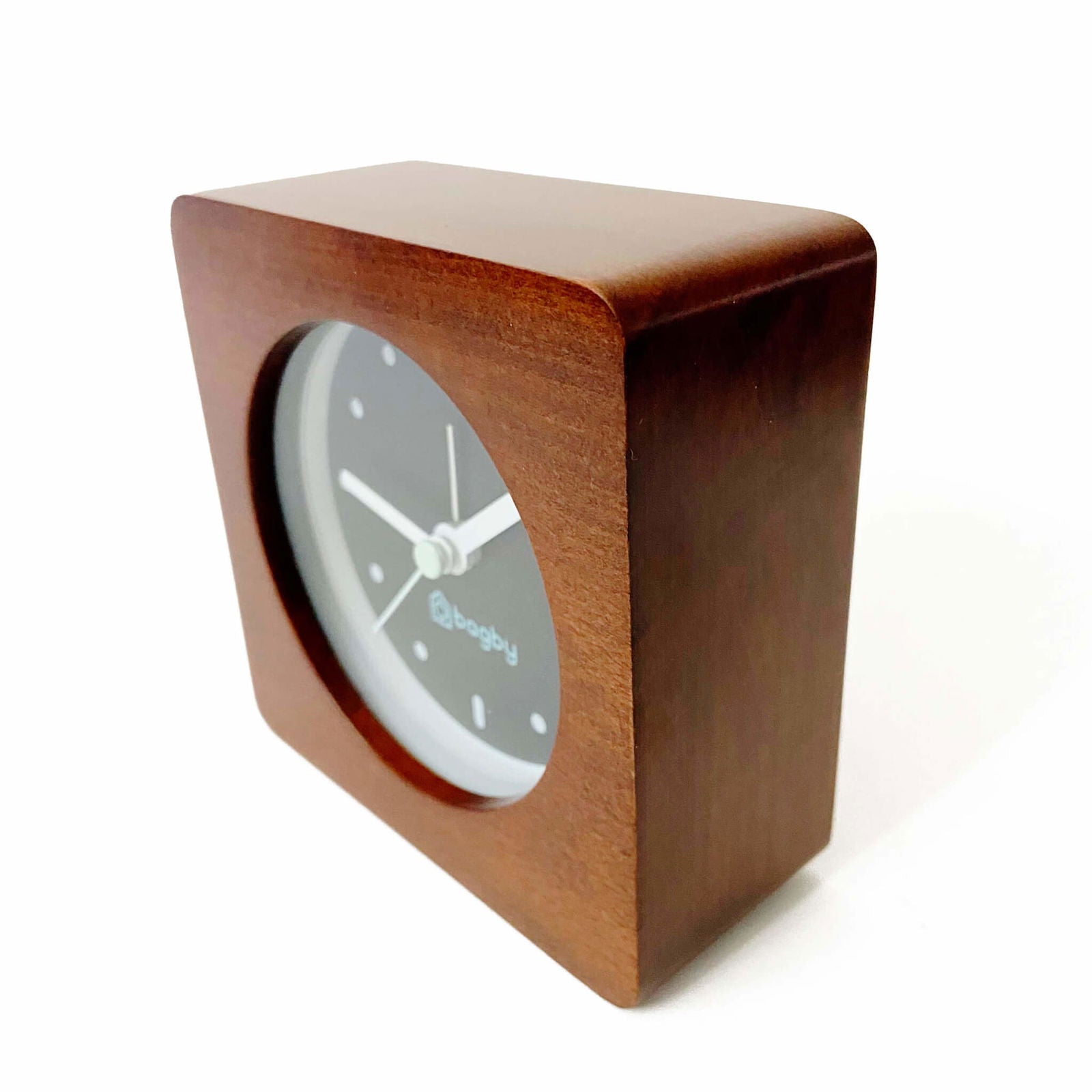 Silent Analog Alarm Clock – Minimalist Wood Design