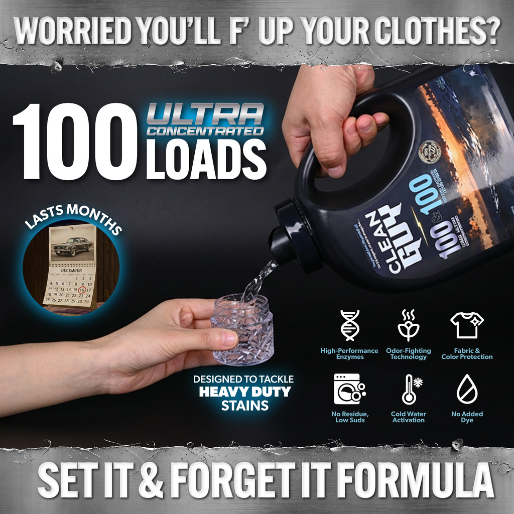 Clean Guy 2-in-1 Laundry Detergent + Dryer Sheets — Built for Athletes (100 Loads)