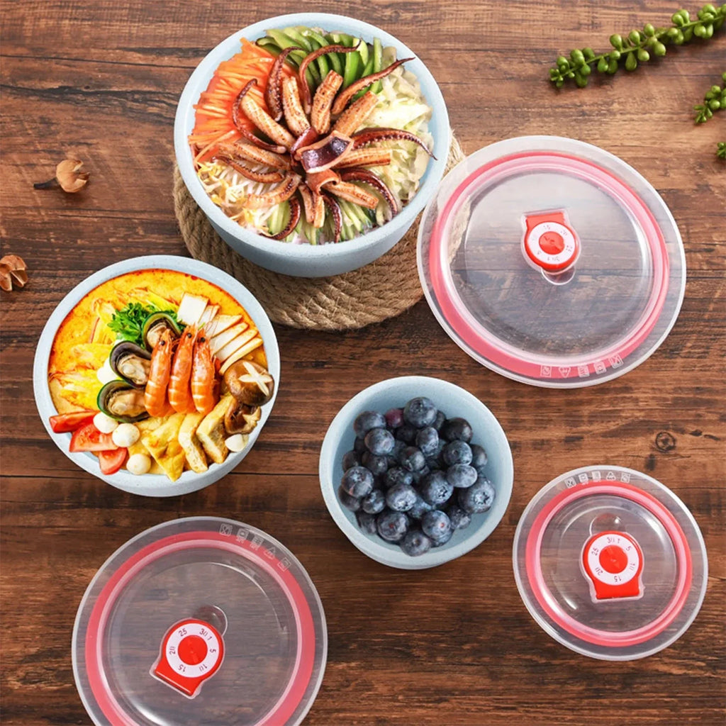 Bento Meal Prep Containers for Dorm Life — Set of 3, Microwaveable