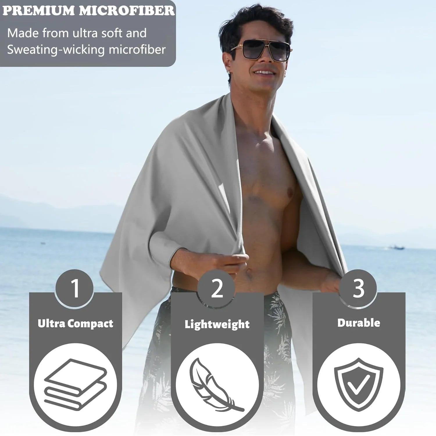 Quick-Dry Microfiber Towel – Compact Gym & Dorm Towel for College Students