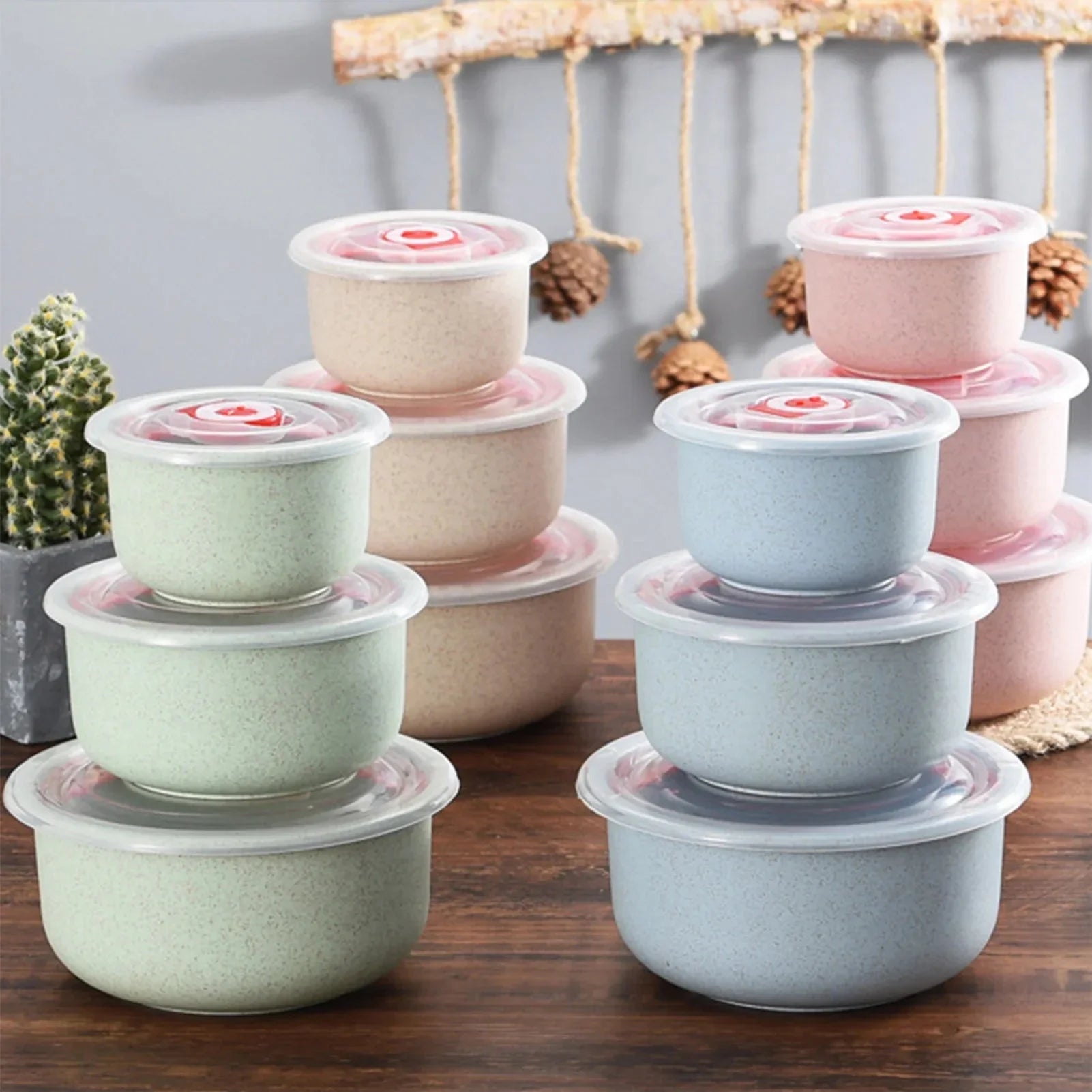 Bento Meal Prep Containers for Dorm Life — Set of 3, Microwaveable
