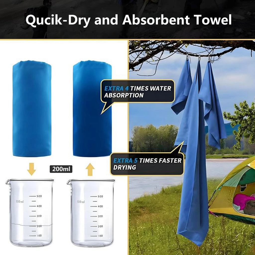 Quick-Dry Microfiber Towel – Compact Gym & Dorm Towel for College Students