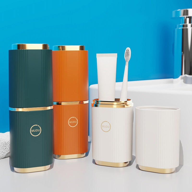 Toiletry Set with Covered Toothbrush Holder Perfect for Dorm and Shared Bathrooms