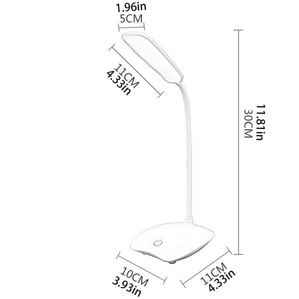 Rechargeable LED Desk Lamp with Touch Dimmer & Flexible Neck