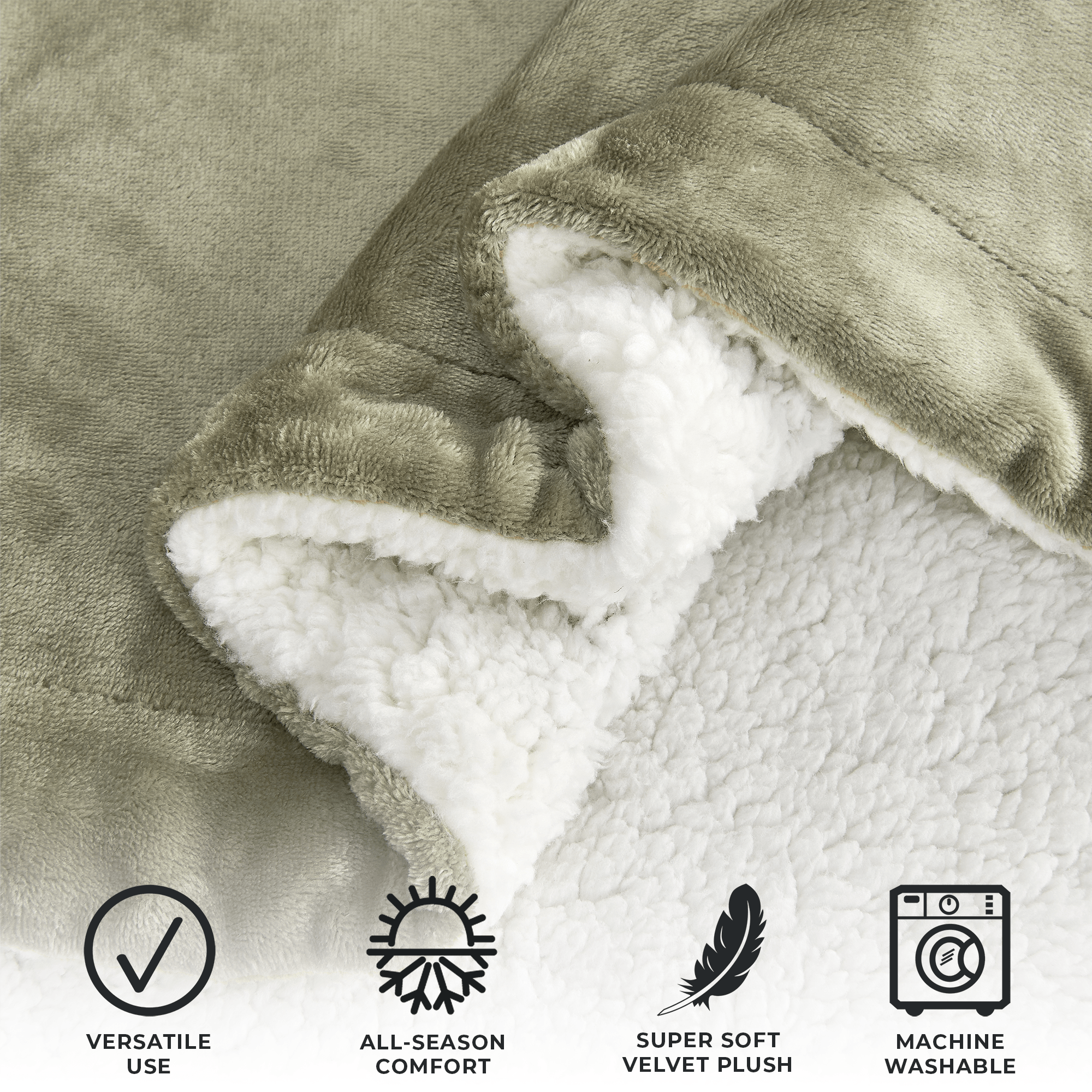 Velvet Plush Sherpa Blanket