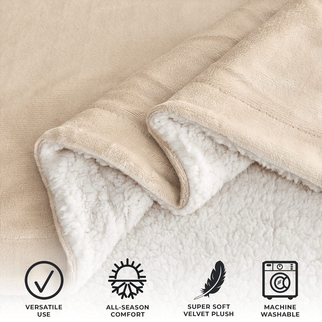 Velvet Plush Sherpa Blanket