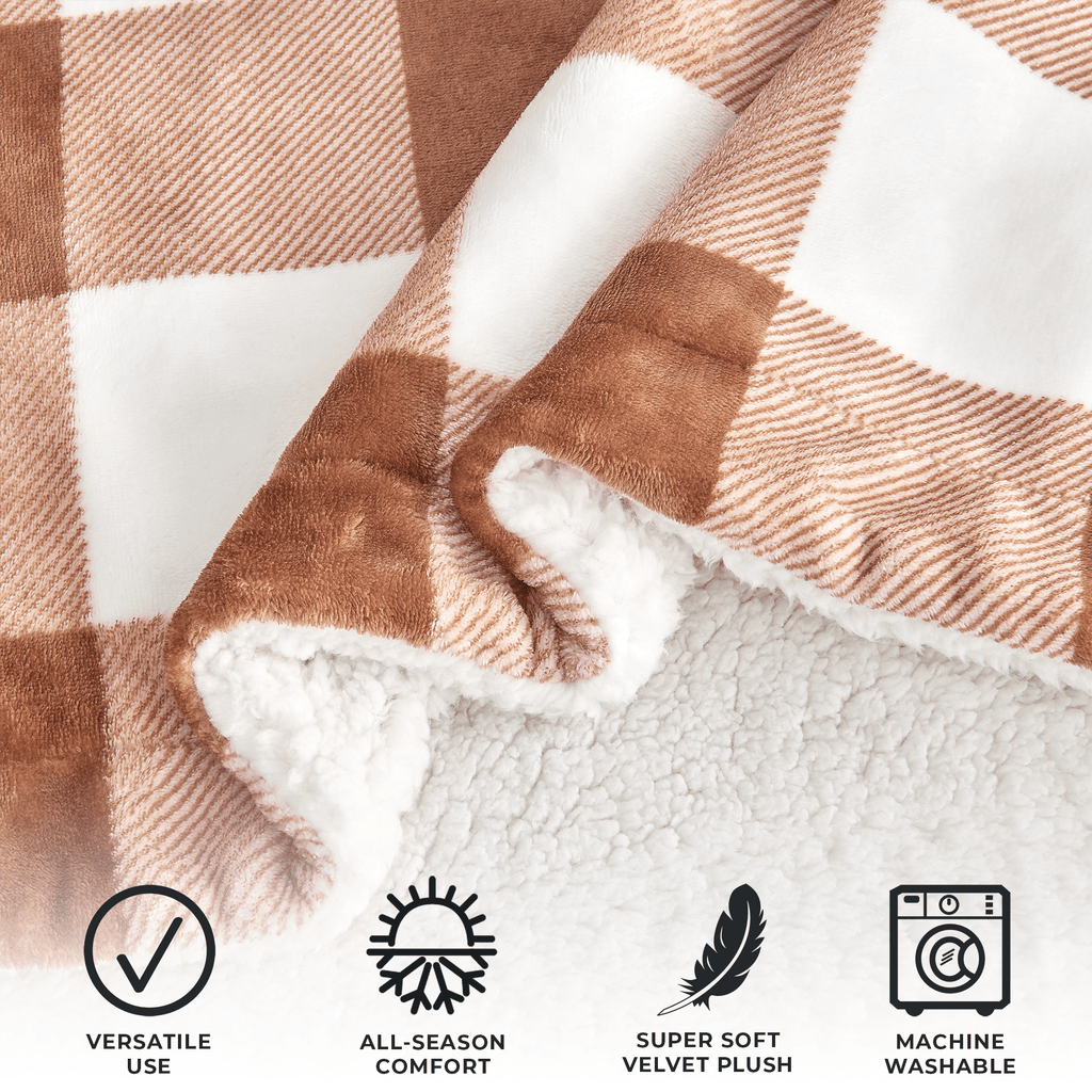 Velvet Plush Sherpa Blanket