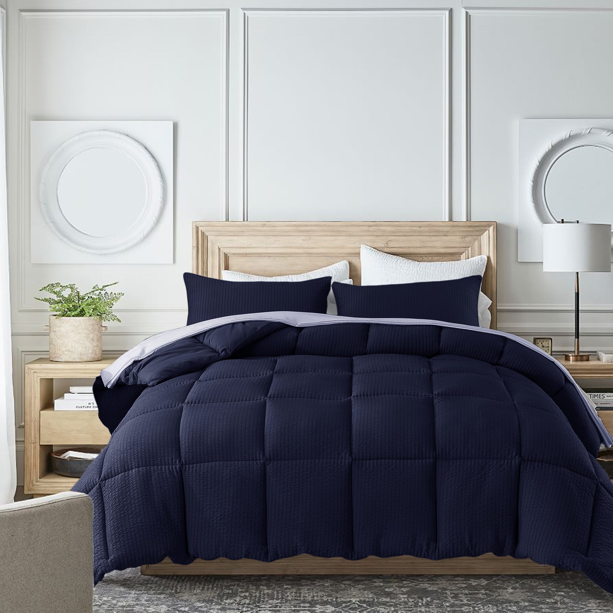 All-Season Reversible Comforter – Ultra Soft Down Alternative | Dorm & Graduation Gift