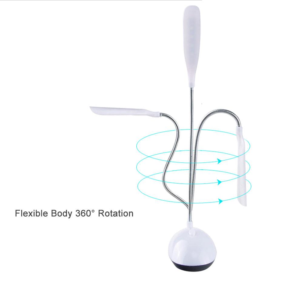 LED Desk Lamp with Adjustable Brightness & Flexible Neck