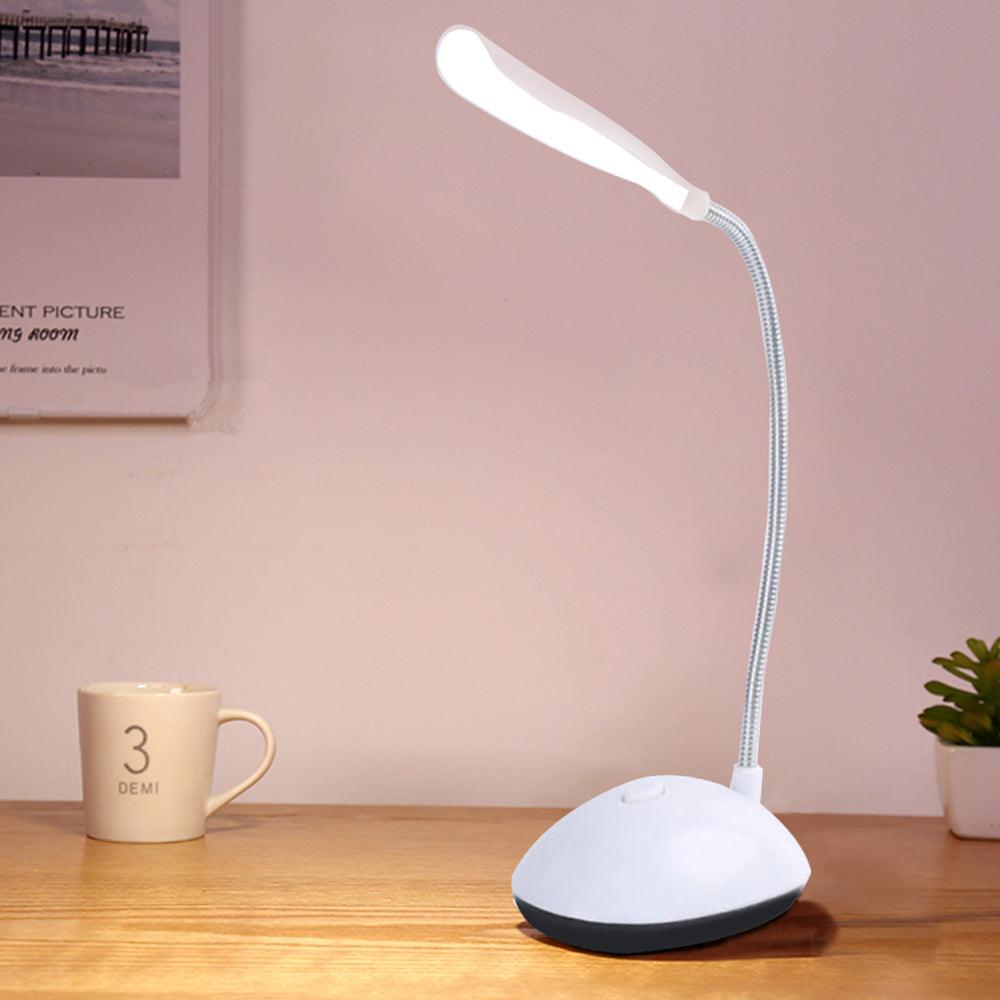 LED Desk Lamp with Adjustable Brightness & Flexible Neck