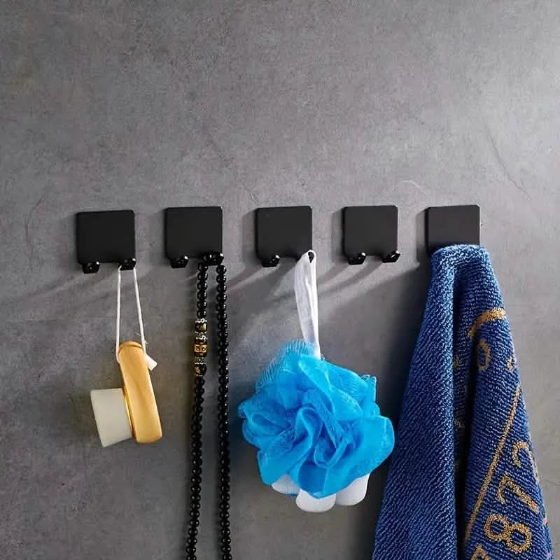 Dorm Bathroom Storage Hooks — 4-Pack, No-Drill Wall Mount for Shared Bathrooms