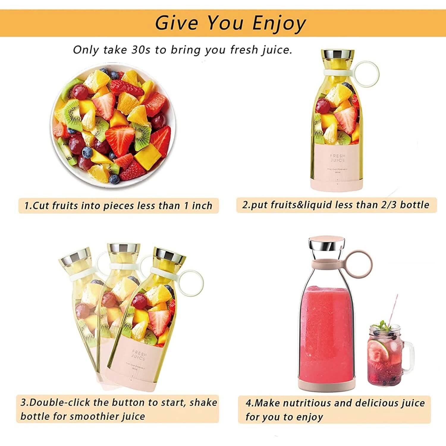 Portable Electric Blender Bottle — Fuel Your Performance Anywhere